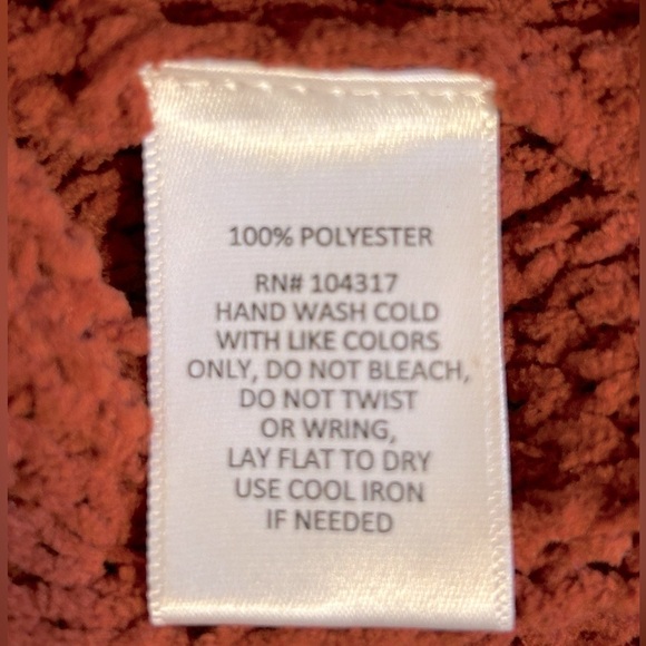 Derek Heart Juniors Terracotta Crop Crisscross Cable Knit Sweater Size-S NWT - Picture 5 of 7
